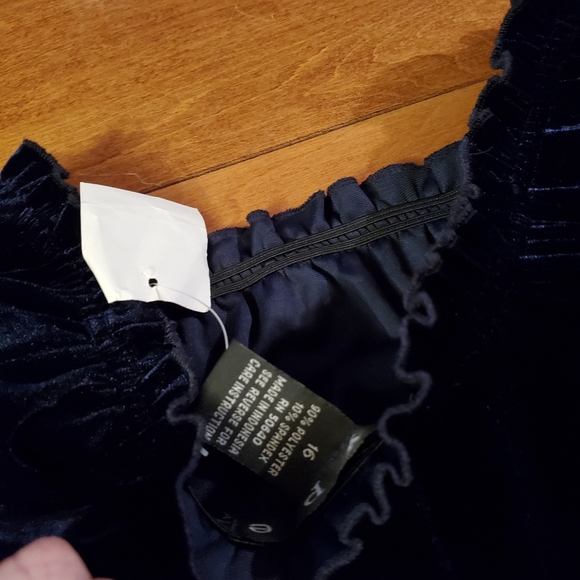 NWT Hype Girls Navy Blue Velour Dress - Picture 14 of 15